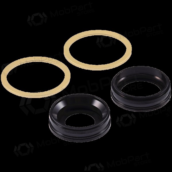 Apple iPhone 11 cameraglas (2 stuks) (geel) (met frame)