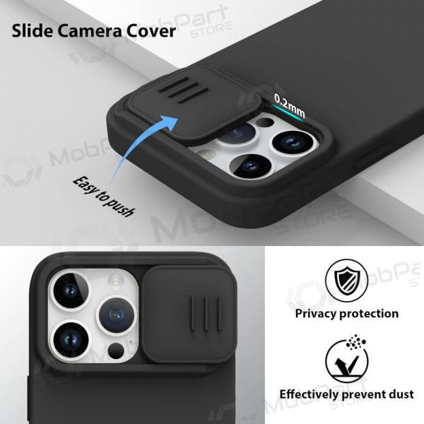 Apple iPhone 15 hoesje „Nillkin Silicone“ (zwart)