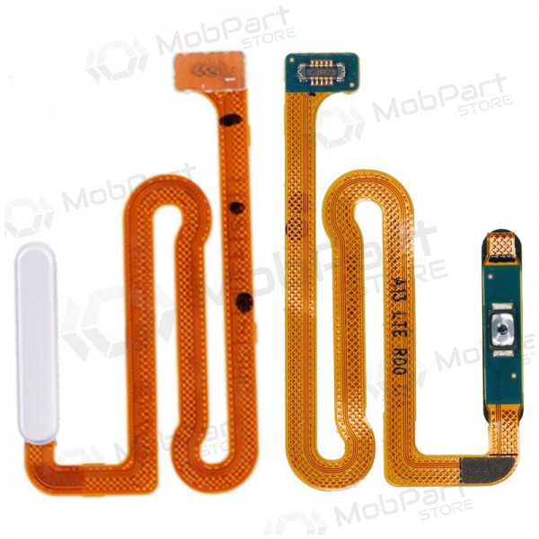 Samsung A135 / A137 Galaxy A13 vingerafdrukscanner en aan/uit-knop flexkabel (wit) (service pack) (origineel)