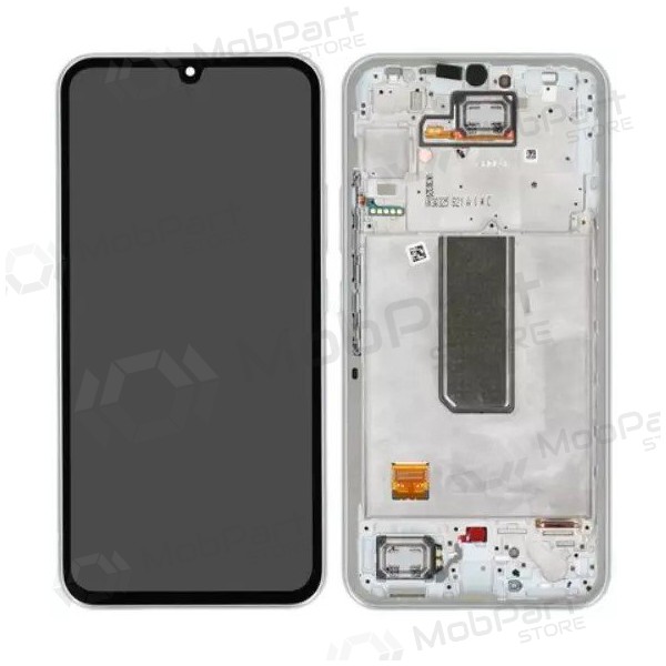 Samsung Galaxy A34 5G scherm (zilver) (met frame) (origineel)