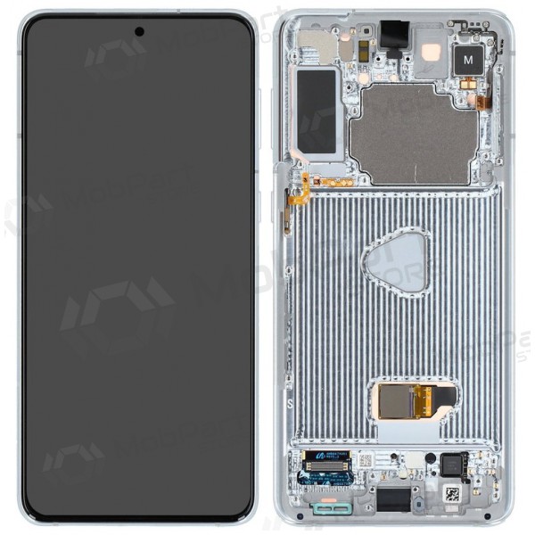 Samsung Galaxy S21+ scherm (zilver) (met frame) (origineel)