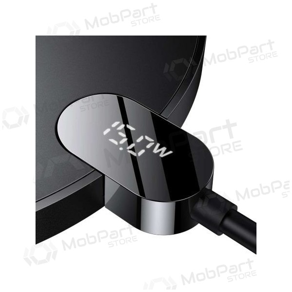 Draadloze oplader Baseus Digitale LED-display Gen2 15W CCED000001 (zwart)
