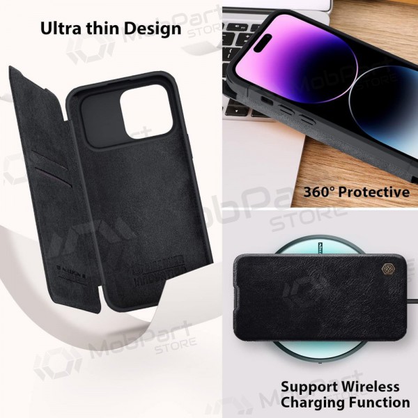 Apple iPhone 14 Plus Nillkin Lederen hoesje (blauw)