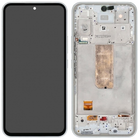 Samsung Galaxy A54 5G scherm (wit) (met frame) (origineel)