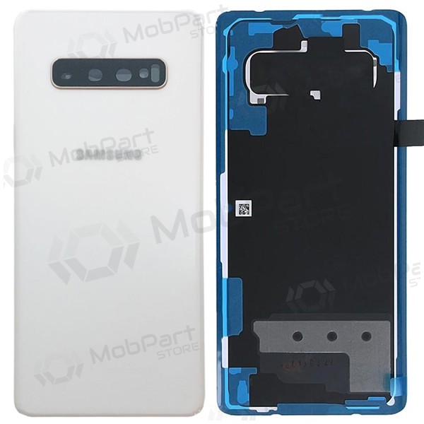 Samsung G975 Galaxy S10 Plus achterklep wit (Ceramic White) (origineel, gebruikt graad B)