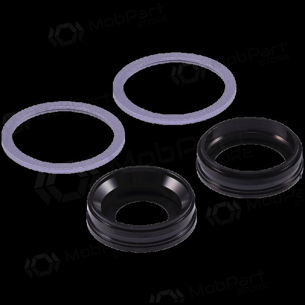 Apple iPhone 11 cameralens glaasje (2 stuks) (paars) (met frame)