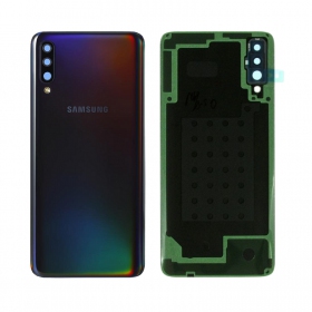 Samsung Galaxy A70 (2019) A705 Achtercover (zwart) (gebruikt, grade C, origineel)