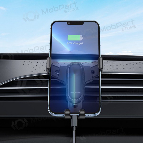Universele autotelefoonhouder - Borofone BH74 mounted on ventilation grilles, zwart
