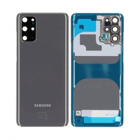 Samsung G985 / G986 Galaxy S20 Plus achterglas grijs (Cosmic Grey) (gebruikt, grade B, origineel)