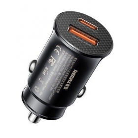 Autolader Remax RCC358 30W USB-C/USB-A zwart