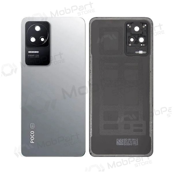 Xiaomi Poco F4 achtercover batterij (zilver) (origineel) (servicepack)