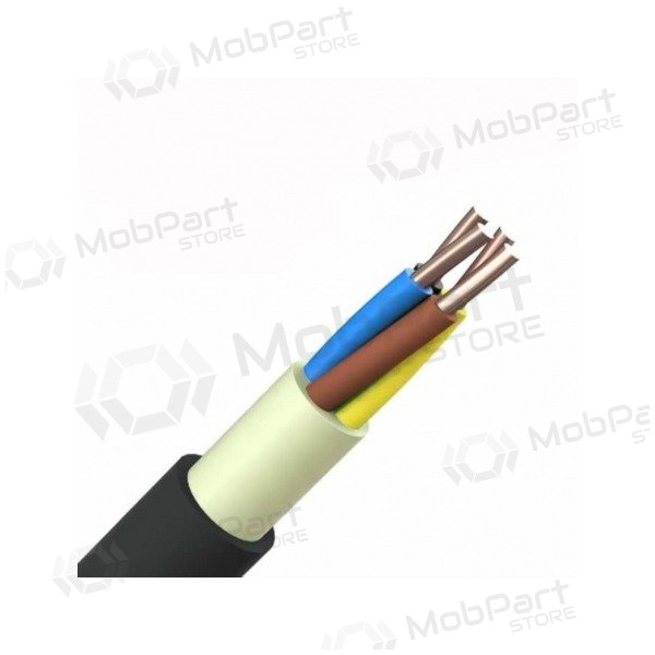 Stroomkabel Elpar N2XH-J 5x6 mm² koperen XLPE LSZH CPR B2ca 0.6/1 kV massief.