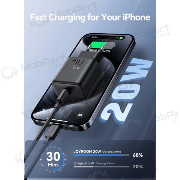 Lader Joyroom JR-TCF20 USB-C PD20W + USB-C to USB-C cable 1.0m wit