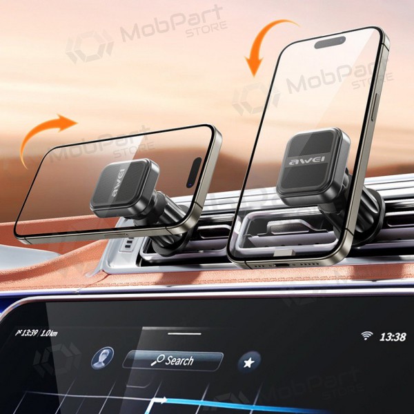 Autotelefoonhouder - Awei X52 Magnetic (air vent) zwart