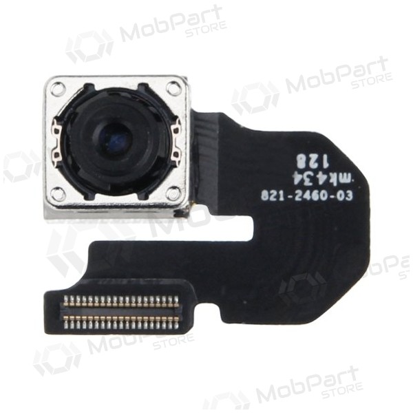 **Achtercamera Apple iPhone 6**

De **iSight-camera** achter op de iPhone 6 heeft 8 megapixels met pixels van 1,5 µm, een diafragma van ƒ/2.2 en **Focus Pixels** voor snelle autofocus.[1][2] Hij biedt betere ruisonderdrukking, kleurweergave, gezichtsherkenning en een lens met saffierkristal.[1][2] Verdere specs: True Tone Flash, vijf elementen lens, hybride IR-filter, automatische HDR, panorama tot 43 megapixels, burst-modus en geotagging.[2]

**Video-opname**: 1080p HD tot 60 fps, slowmotion tot 240 fps, timelapse met stabilisatie en continue autofocus.[2][4]

**FaceTime HD-camera (voorzijde)**: 1,2-megapixel, ƒ/2.2, 720p HD-video, automatische HDR en gezichtsherkenning.[2]

*Let op: Optische beeldstabilisatie alleen op iPhone 6 Plus.*[1][2]