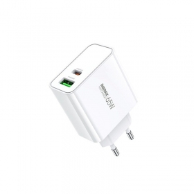 Lader Remax RP-U125 65W GaN USB-C/USB-A wit