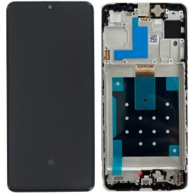 Samsung Galaxy M55 scherm (zwart) (met frame) (origineel)