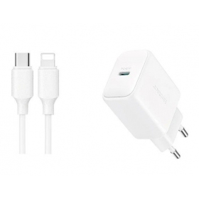 Lader Joyroom JR-TCF20 USB-C PD20W + USB-C to Lightning cable 1.0m wit