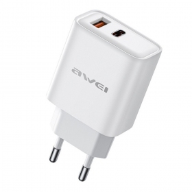 Lader Awei PD81-EU USB-A/USB-C wit