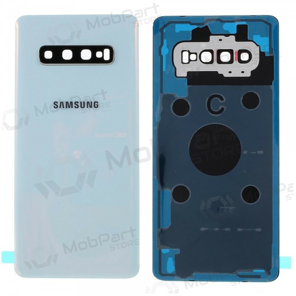 Samsung G975 Galaxy S10 Plus Achterklep Batterij Wit (Prism White) (Gebruikt Grade A, Origineel)