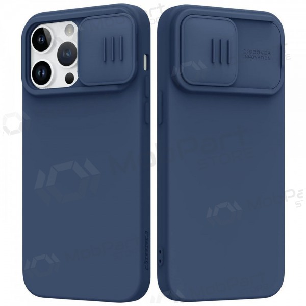Apple iPhone 15 hoesje „Nillkin Silicone“ (donkerblauw)