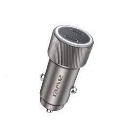 Autolader Awei C-858 33W 2xUSB-C zwart
