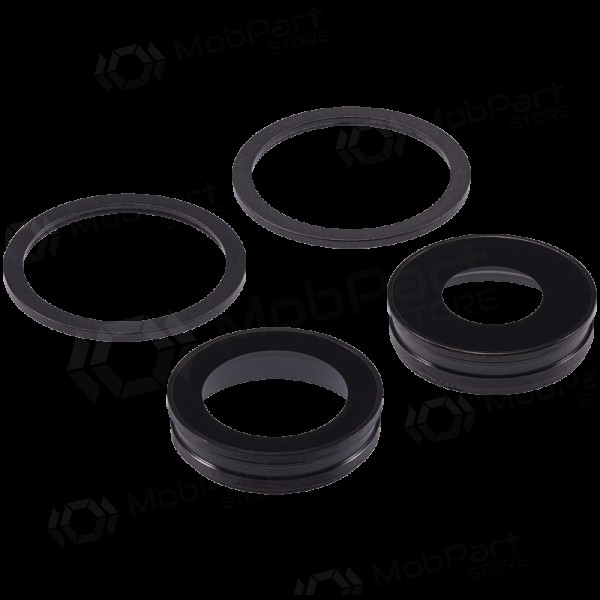 Apple iPhone 11 cameraglas (2 stuks) (zwart) (met frame)