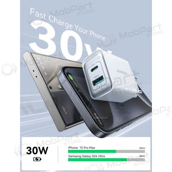 Lader Joyroom JR-TCF15 USB-C/USB-A 30W wit