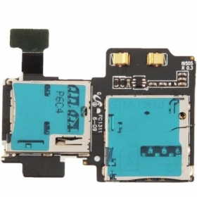 - Samsung i9500 Galaxy S4 / i9505 Galaxy S4 SIM- en microSD-kaartslotconnector