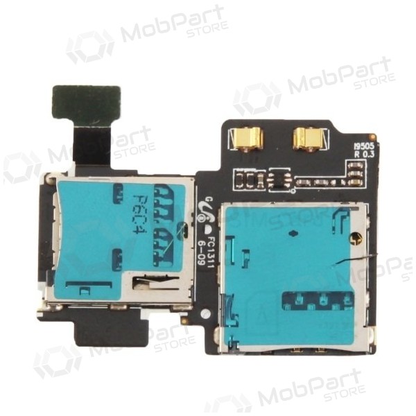 - Samsung i9500 Galaxy S4 / i9505 Galaxy S4 SIM- en microSD-kaartslotconnector