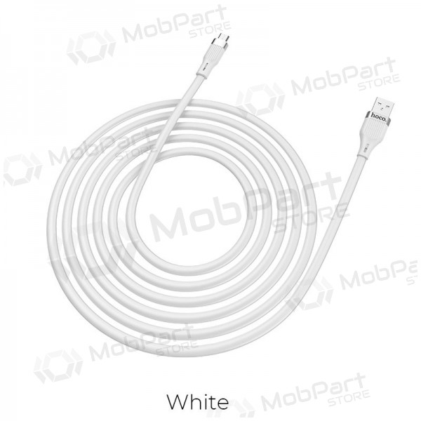HOCO U72 USB-kabel Lightning 1.2m siliconen wit
