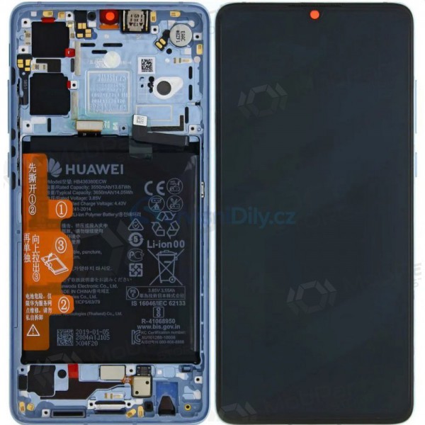 Huawei P30 - new version 2021 scherm - Breathing Crystal - su rėmeliu ir baterija - service pack - originalus