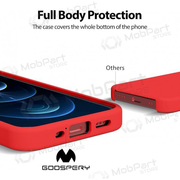 Apple iPhone 15 Pro Max hoesje Mercury "Silicone Case" (rood)