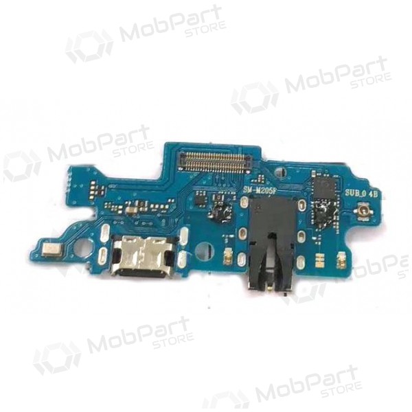 Samsung M205 Galaxy M20 2019 oplaadpoort en microfoonconnector (service pack) (origineel)