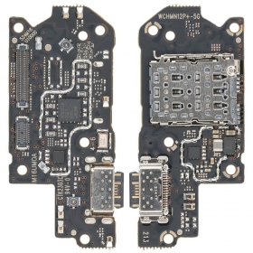 Xiaomi Redmi Note 12 Pro+ 5G oplaadpoort en microfoon flexkabel (service pack) (origineel)