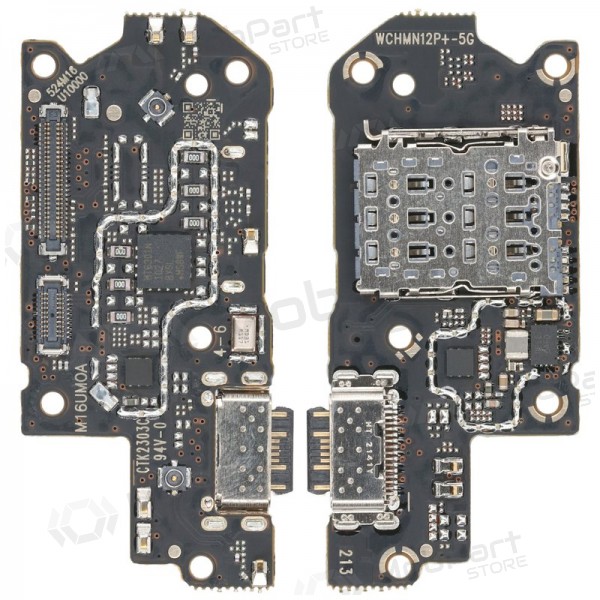 Xiaomi Redmi Note 12 Pro+ 5G oplaadpoort en microfoon flexkabel (service pack) (origineel)