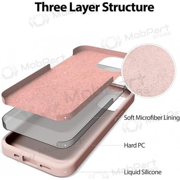 Apple iPhone 14 hoesje Mercury - Silicone Case (zandroze)
