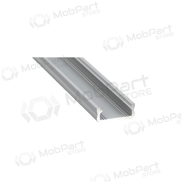 Aliuminis paviršinis profilis Lumines LED juostoms D (grijs, 2m) 