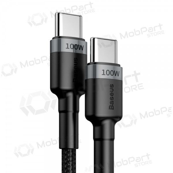 USB kabel Baseus Cafule PD100W Type-C 2.0m grijs-zwart CATKLF-ALG1