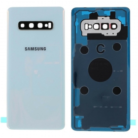 Samsung G975 Galaxy S10 Plus achterkant batterijklep wit (Prism White) (gebruikt grade B, origineel)