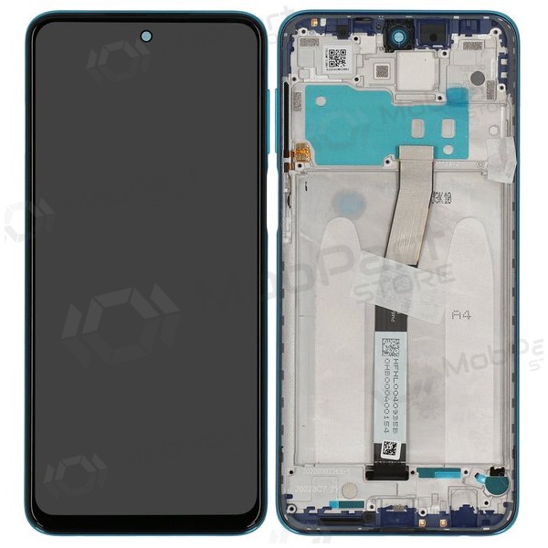Xiaomi Redmi Note 9 Pro / Note 9S scherm (blauw) (met frame) (Premium)