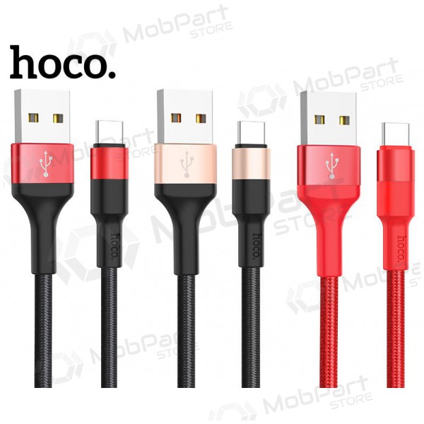 USB-kabel Hoco X26 Type-C 1.0m (zwart / goud)