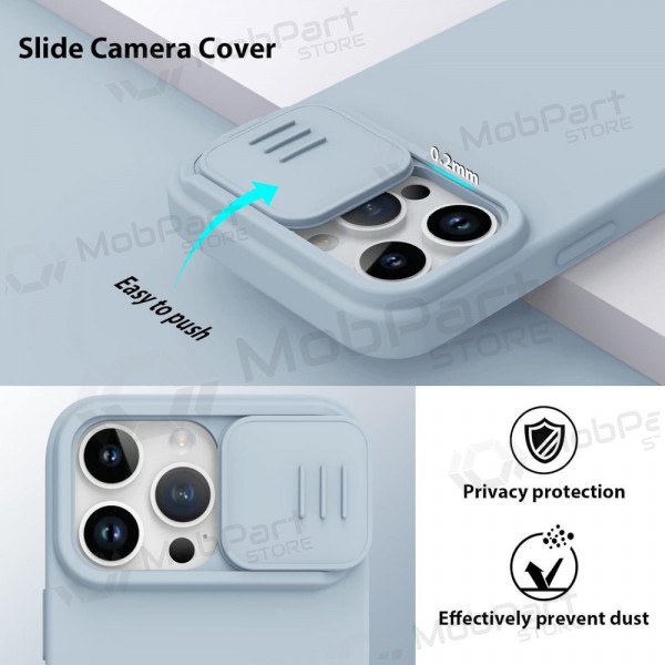 Apple iPhone 15 Pro hoesje „Nillkin Silicone“ (grijs)