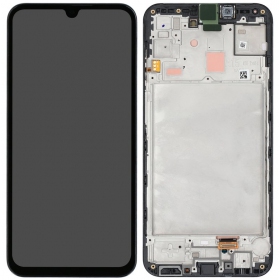 Samsung Galaxy A15 scherm (zwart) (met frame) (origineel)