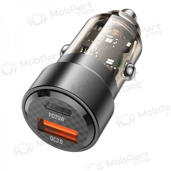 Lader automobilinis Borofone BZ20 PD20W+QC3.0 38W zwart