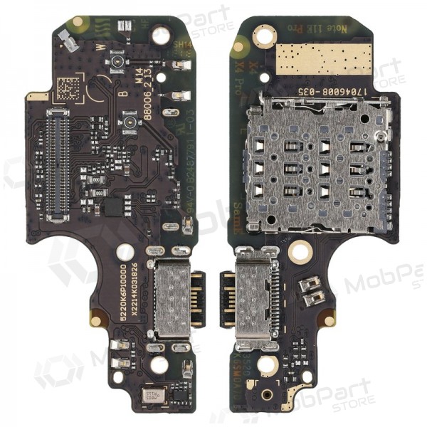 Xiaomi Redmi Note 11 Pro 4G oplaadpoort en microfoon flexkabel (service pack) (origineel)