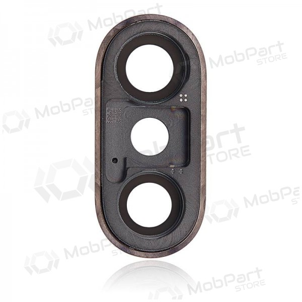 Apple iPhone XS / XS Max cameraglas (goud) (met frame)