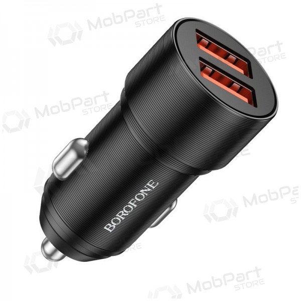 Lader automobilinis Borofone BZ19B 2xUSB-A QC3.0 36W zwart