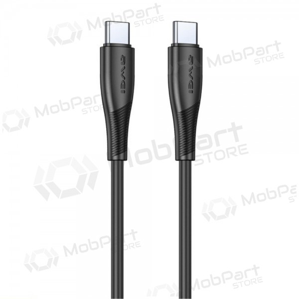 USB kabel Awei CL-182C USB-C to USB-C 1.0m zwart