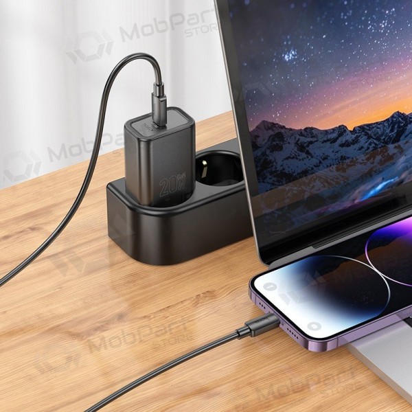 Lader Hoco N60 20W GaN USB-C + USB-C to Lightning cable 1.0m wit